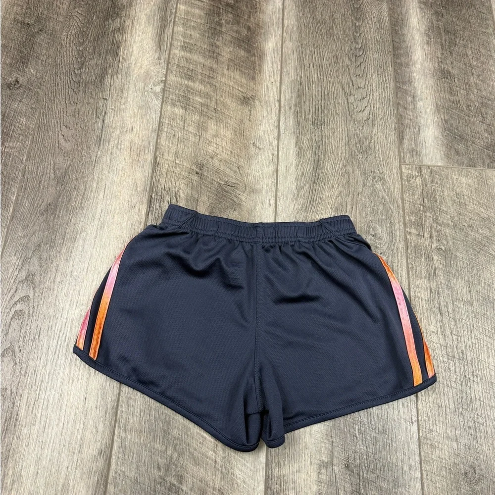 adidas Navy Running Shorts with Pink &‎ Orange Accents